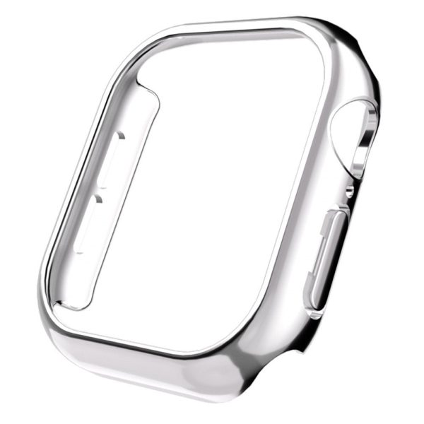 Apple Watch Series 10 42mm Case Electroplated Hollow Hard Bump Resistant Watch Protective Cover - Silver Sale