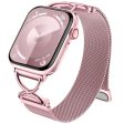 Apple Watch Series 9 8 7 41mm   6 5 4 SE SE (2022) SE (2023) 40mm   1 2 3 38mm Metal Strap Wrist Band - Rose Pink Supply