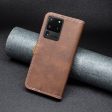 BINFEN two-color leather case for Samsung Galaxy S20 Ultra - Coffee Online now