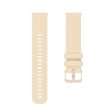 18mm wave grain style silicone watch strap for Garmin watch - Light Yellow For Cheap