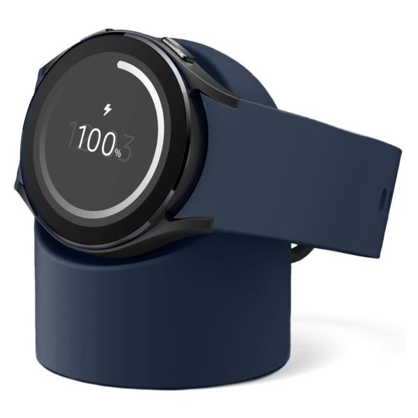 Silicone charger and stand for smartwatch - Dark Blue For Cheap