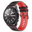 20mm Universal dual color silicone watch strap - Black   Red For Cheap