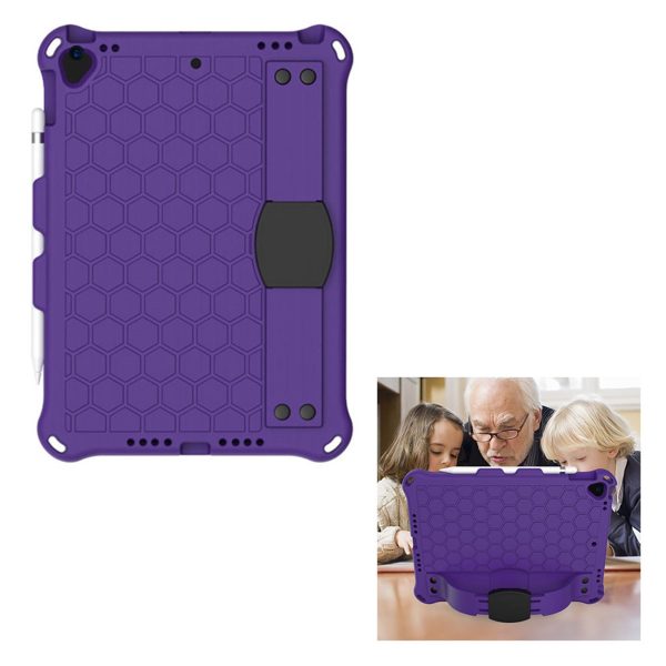 iPad 10.2 (2019) honeycomb EVA silicone combo case - Purple Online Sale