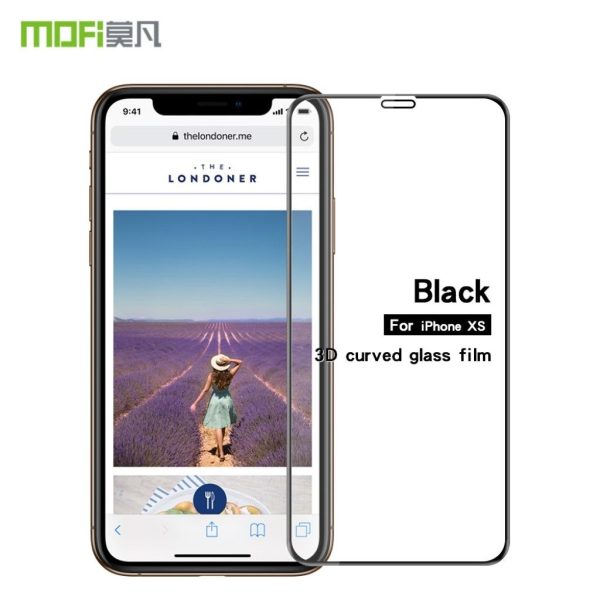 MOFI iPhone XS 3D curved tempered glass screen guard Sale