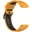 22mm Strap Garmin Fenix 8 47mm   Fenix E 47mm   Quatix 7 Pro Universal Silicone Watch Band - Orange+Black Sale