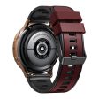 20mm Universal dual color silicone strap - Wine Red   Black Online