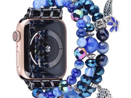 Apple Watch (45mm) unique blue crystal bead watch strap Online Hot Sale