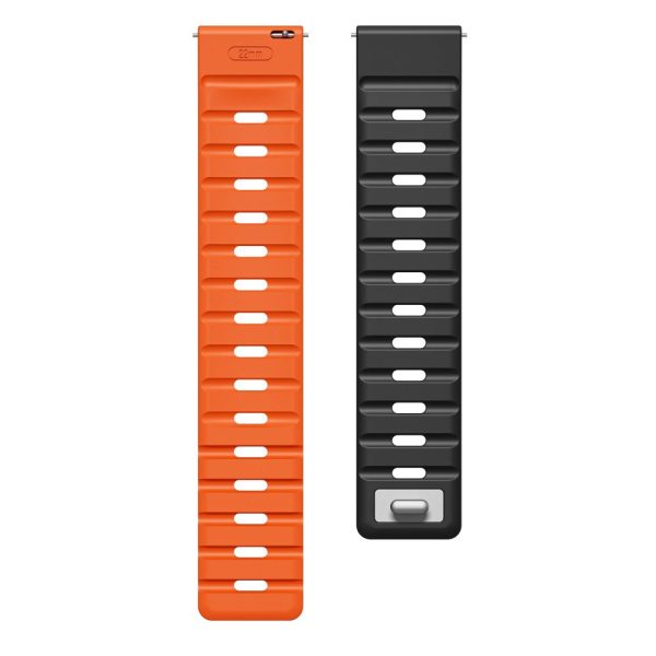 22mm Magnetic Strap Xiaomi Watch S4 Sport   Redmi Watch 5 Active Silicone Watch Band - Black+Orange Online Sale