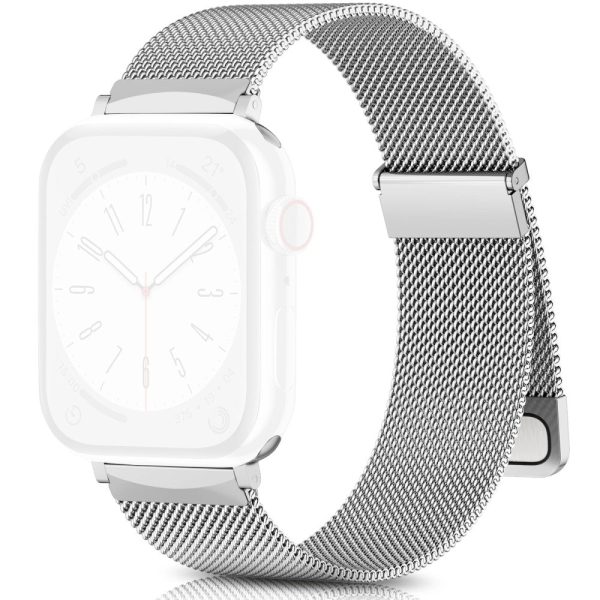 Apple Watch Series 41mm - 40mm - 38mm Metal Strap Watchband - Silver Hot on Sale