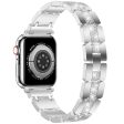 Apple Watch Series 41mm - 40mm - 38mm Stylish Rhinestones Decor Zinc Alloy Watch Band - Silver Sale