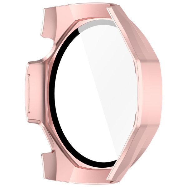 Huawei Watch GT 5 Pro 46mm Bump Resistant Cover Scale Design Watch Case Cover with Tempered Glass Screen Film - Rose Gold Online