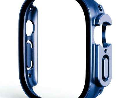 Apple Watch Ultra cover with tempered glass screen protector - Official Blue Hot on Sale