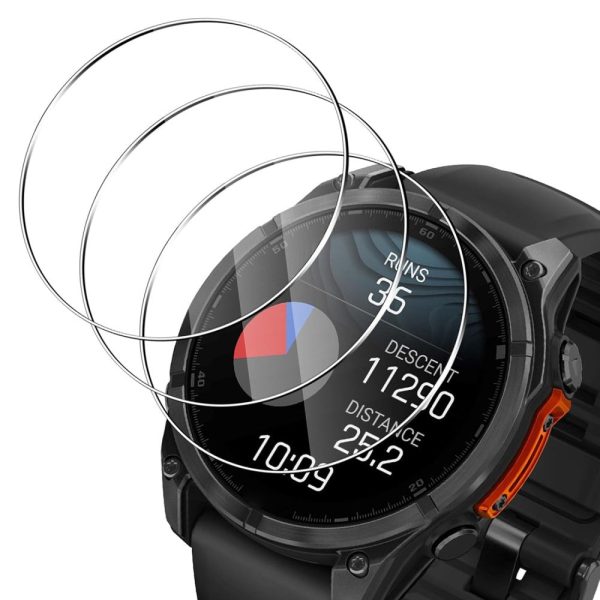 3-pack Garmin Fenix 8 51mm Screen Protector HD Clear Watch Screen Film For Sale