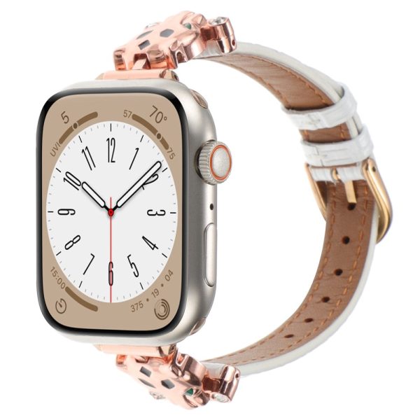 Apple Watch Series 49mm - 45mm - 44mm - 42mm Watchband - Rose Gold   White Hot on Sale