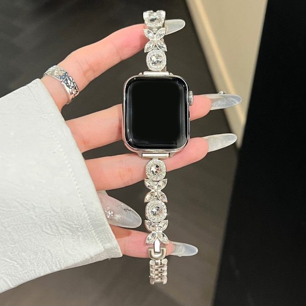 Apple Watch Series 41mm - 40mm - 38mm Band Zircon Gems Bracelet - Starlight Discount