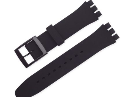 20mm Universal silicone watch strap - Black For Sale