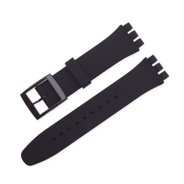 20mm Universal silicone watch strap - Black For Sale