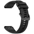 22mm Strap Garmin Fenix 8 47mm   Fenix E 47mm   Quatix 7 Pro Universal Silicone Watch Band - Black on Sale