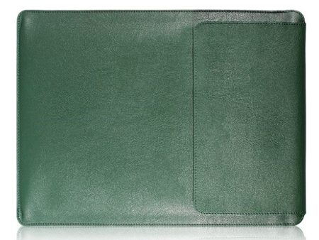 MacBook Pro 15 Touchbar leather pouch case with mouse pad - Green Fashion