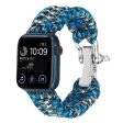 Apple Watch 49mm   45mm   44mm   42mm Nylon Braided Watch Band - Blue Camo on Sale