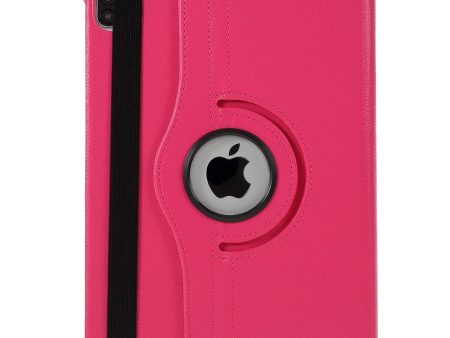 Rose Litchi Skin 360-degree Rotating Stand Cover with Elastic Band for iPad Air (2020 2022) and iPad Pro 11-inch (2018 2020 2021 2022) For Cheap