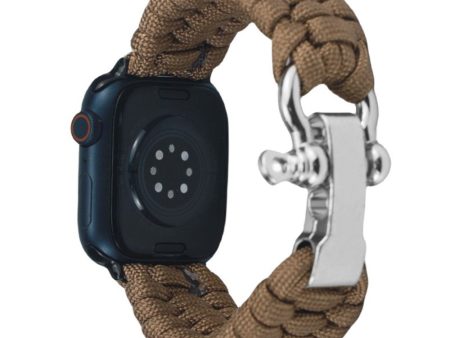 Apple Watch 49mm   45mm   44mm   42mm Nylon Braided Watch Band - Brown Online Hot Sale