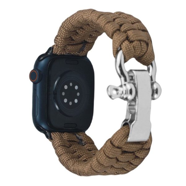 Apple Watch 49mm   45mm   44mm   42mm Nylon Braided Watch Band - Brown Online Hot Sale