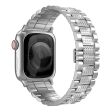 Apple Watch Series 8 (45mm)   Watch Ultra three bead rhinestone décor watch strap - Silver on Sale