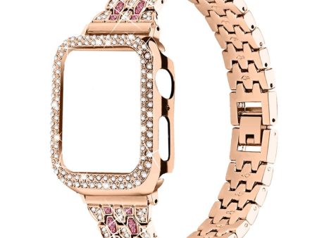 Apple Watch (41mm) five bead shiny rhinestone watch strap - Rose Gold   Rose   Rose Gold For Discount