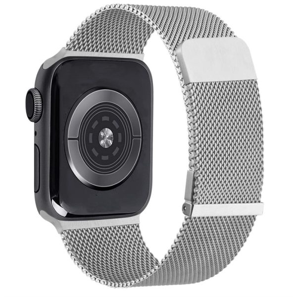 Apple Watch Series 49mm - 45mm - 44mm - 42mm Universal Magnetic Wrist Strap - Silver Cheap