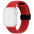 Apple Watch Series 49mm - 45mm - 44mm - 42mm Universal Watch Strap Nylon Wristband - Red For Cheap