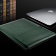 MacBook Pro 15 Touchbar leather pouch case with mouse pad - Green Fashion