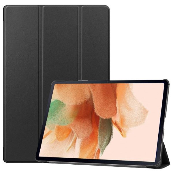 Samsung Galaxy Tab S7 FE tri-fold leather flip case - Black Online Sale