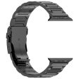 Apple Watch Series 49mm - 45mm - 44mm - 42mm 3 Titanium Metal Watch Band - Black For Sale