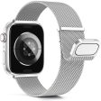 Apple Watch Series 41mm - 40mm - 38mm Universal Stainless Steel Watch Strap - Silver For Discount