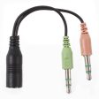 Universal 3.5mm Male to Female audio Y splitter cable adapter Online