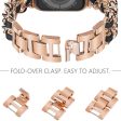 Apple Watch 40mm chain form stainless steel watch strap - Rose Gold   Black Online now