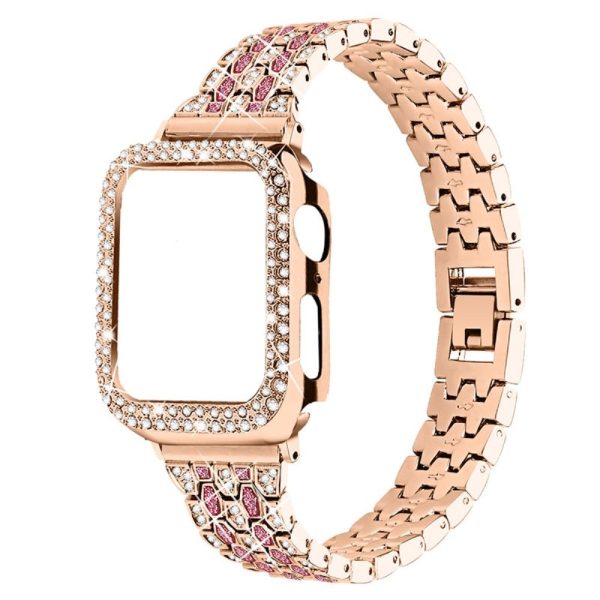 Apple Watch (41mm) five bead shiny rhinestone watch strap - Rose Gold   Rose   Rose Gold For Discount