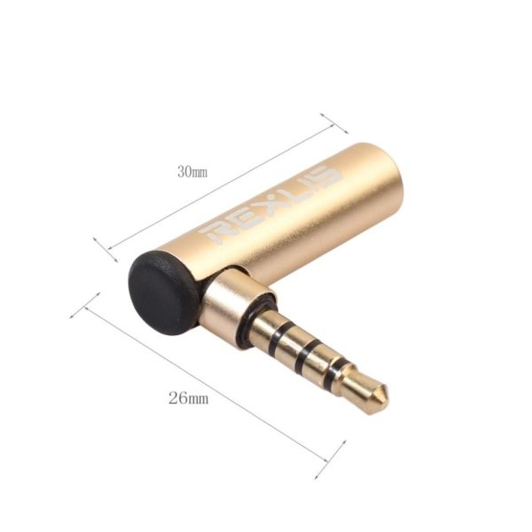 Universal 3.5mm Male to Female 90 degree audio adapter connector Supply