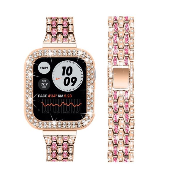 Apple Watch (41mm) five bead shiny rhinestone watch strap - Rose Gold   Rose   Rose Gold For Discount