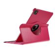 Rose Litchi Skin 360-degree Rotating Stand Cover with Elastic Band for iPad Air (2020 2022) and iPad Pro 11-inch (2018 2020 2021 2022) For Cheap