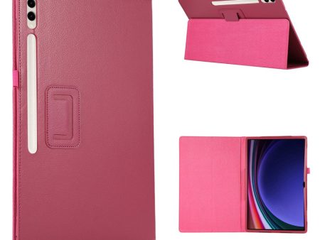 Rose leather tablet cover with bi-fold stand for Samsung Galaxy Tab S9 Ultra For Cheap