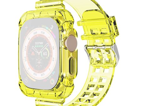 Apple Watch Ultra clear watch strap with integrated cover - Transparent Yellow Supply