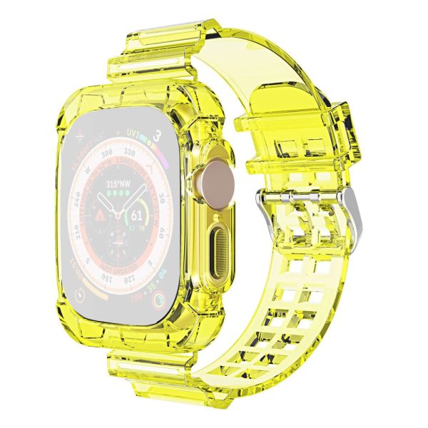 Apple Watch Ultra clear watch strap with integrated cover - Transparent Yellow Supply