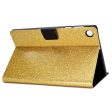 Samsung Galaxy Tab A9 Plus Glitter Leather Case - Protective Cover with card slots in Yellow Discount