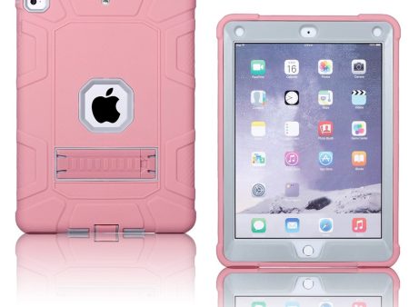 iPad (2018) armor defender silicone case - Grey   Pink Hot on Sale