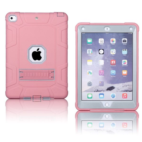 iPad (2018) armor defender silicone case - Grey   Pink Hot on Sale