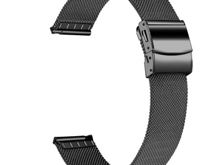 Garmin Venu 2S Milanese Anti-sweat Watch Band 18mm Adjustable Stainless Steel Strap - Black Online now