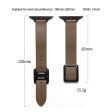 Apple Watch Series 8 (45mm)   Watch Ultra genuine leather watch strap with rose gold buckle - Fir Green For Cheap