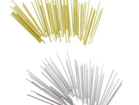 Stainless Steel and Brass Tapered Pins, Length 38mm (Packs of 10) For Sale